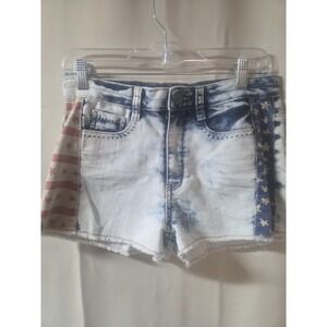 Woman's Mossimo Supply Co Star Stripe Red/White/Blue Jean Shorts Sz 9